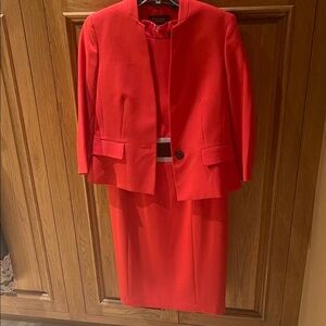 Black Label by Evan-Picone Orange/ tangerine Dress with Jacket